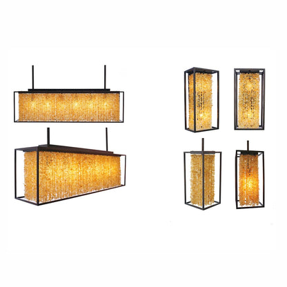 Soho 6 Light 48" Wide Linear Chandelier with Draped Moonstone Shade