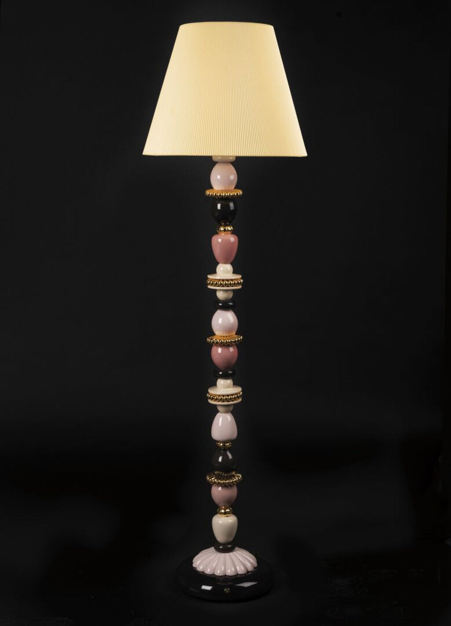 Lladro Firefly Floor Lamp Pink and Golden Luster (US)