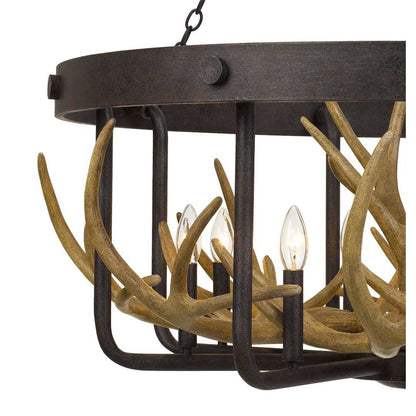 Angelo 8 Light 35" Wide Antler Chandelier