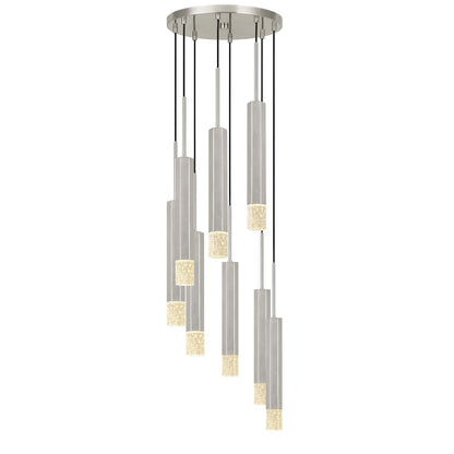 8 Light 16" Wide LED Multi Light Pendant