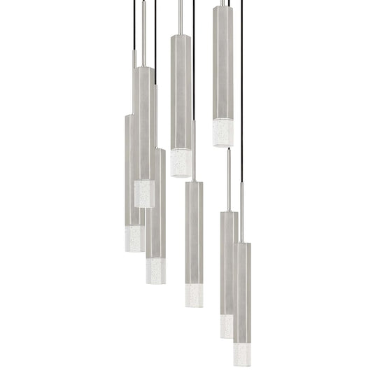 8 Light 16" Wide LED Multi Light Pendant
