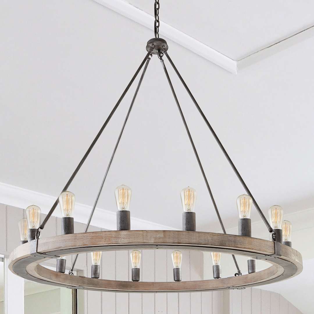 16 Light 48" Wide Ring Chandelier