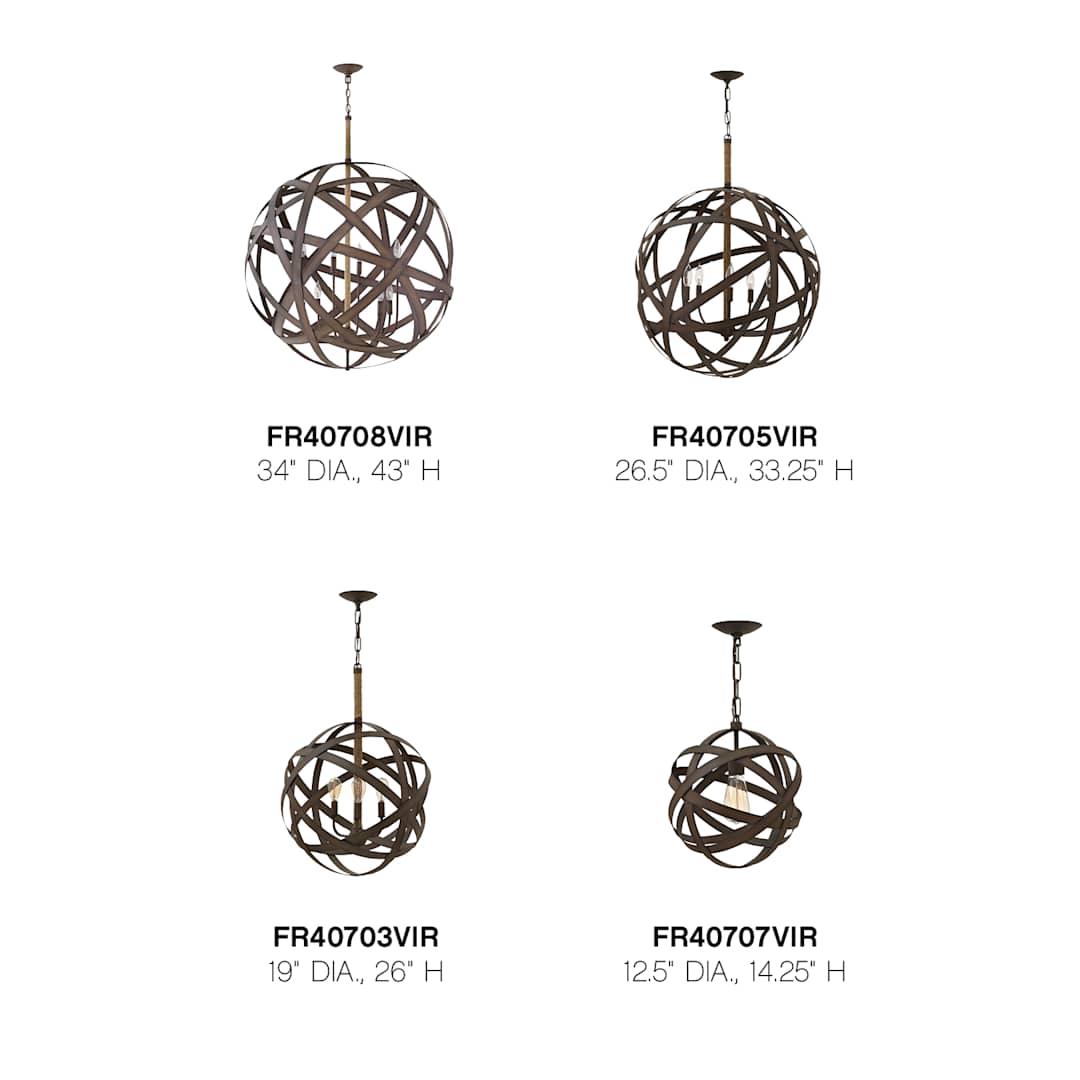 Carson 8 Light 34" Wide Globe Chandelier