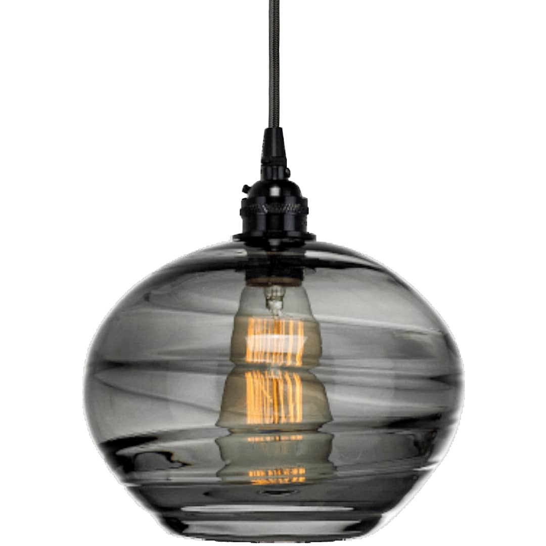 Coppa 40" Wide Artisan Crafted Optic Glass 5 Light Linear Pendant
