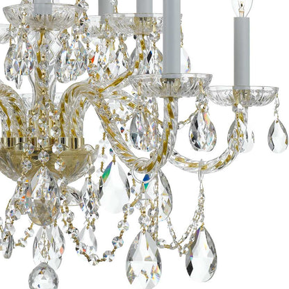 Traditional Crystal 10 Light 26" Wide Crystal Chandelier with Swarovski Strass Crystal Accents