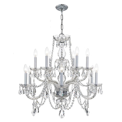 Traditional Crystal 12 Light 31" Wide Crystal Chandelier with Swarovski Spectra Crystal Accents