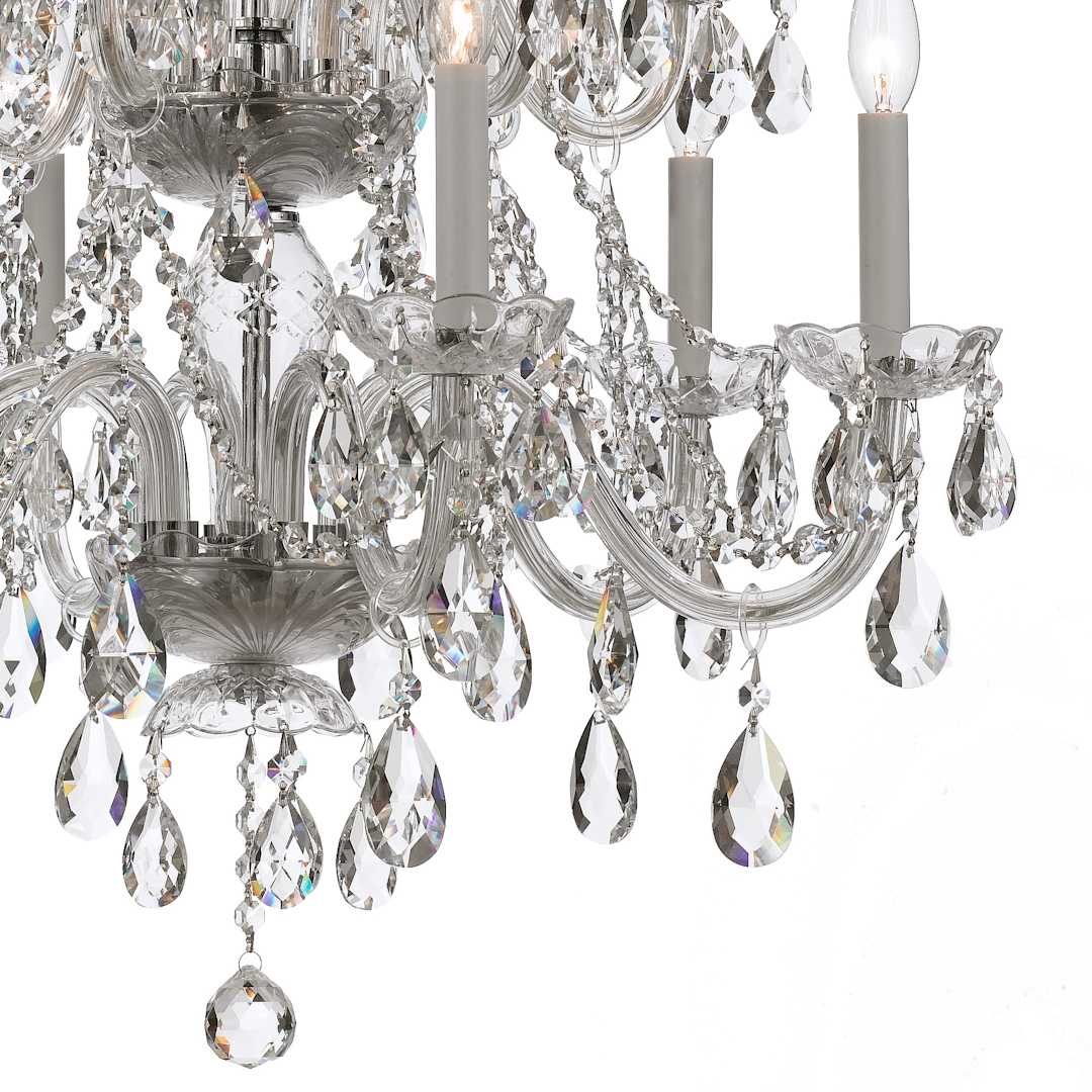 Traditional Crystal 12 Light 26" Wide Crystal Chandelier with Swarovski Strass Crystal Accents