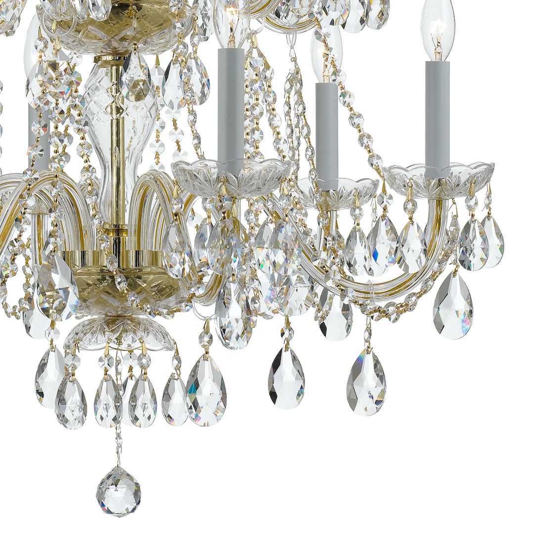Traditional Crystal 12 Light 26" Wide Crystal Chandelier with Swarovski Spectra Crystal Accents