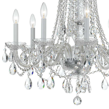 Traditional Crystal 8 Light 26" Wide Crystal Chandelier with Swarovski Strass Crystal Accents