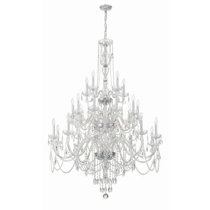 Traditional Crystal 25 Light 45" Wide Crystal Candle Style Chandelier