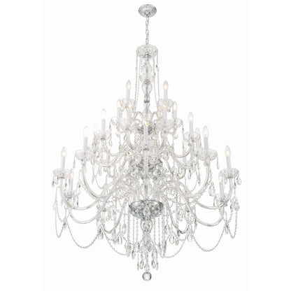 Traditional Crystal 25 Light 45" Wide Crystal Candle Style Chandelier