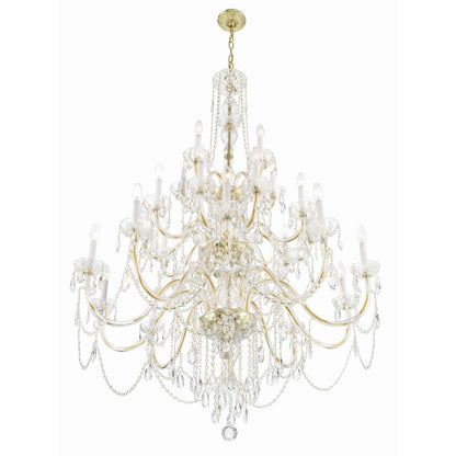 Traditional Crystal 25 Light 45" Wide Crystal Candle Style Chandelier