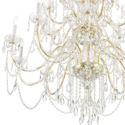 Traditional Crystal 25 Light 45" Wide Crystal Candle Style Chandelier