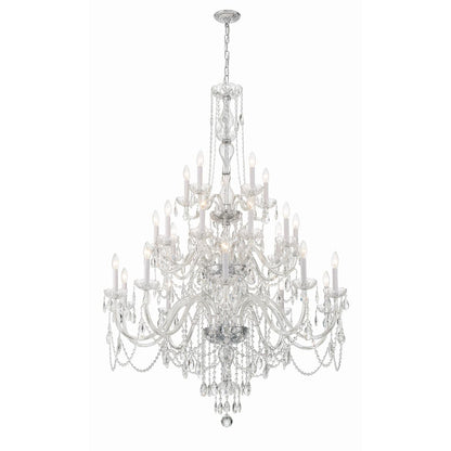 Traditional Crystal 25 Light 45" Wide Crystal Candle Style Chandelier