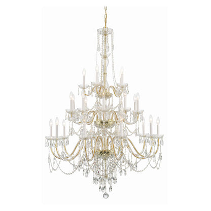 Traditional Crystal 25 Light 45" Wide Crystal Candle Style Chandelier