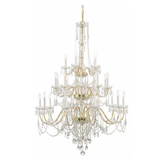 Traditional Crystal 25 Light 45" Wide Crystal Candle Style Chandelier