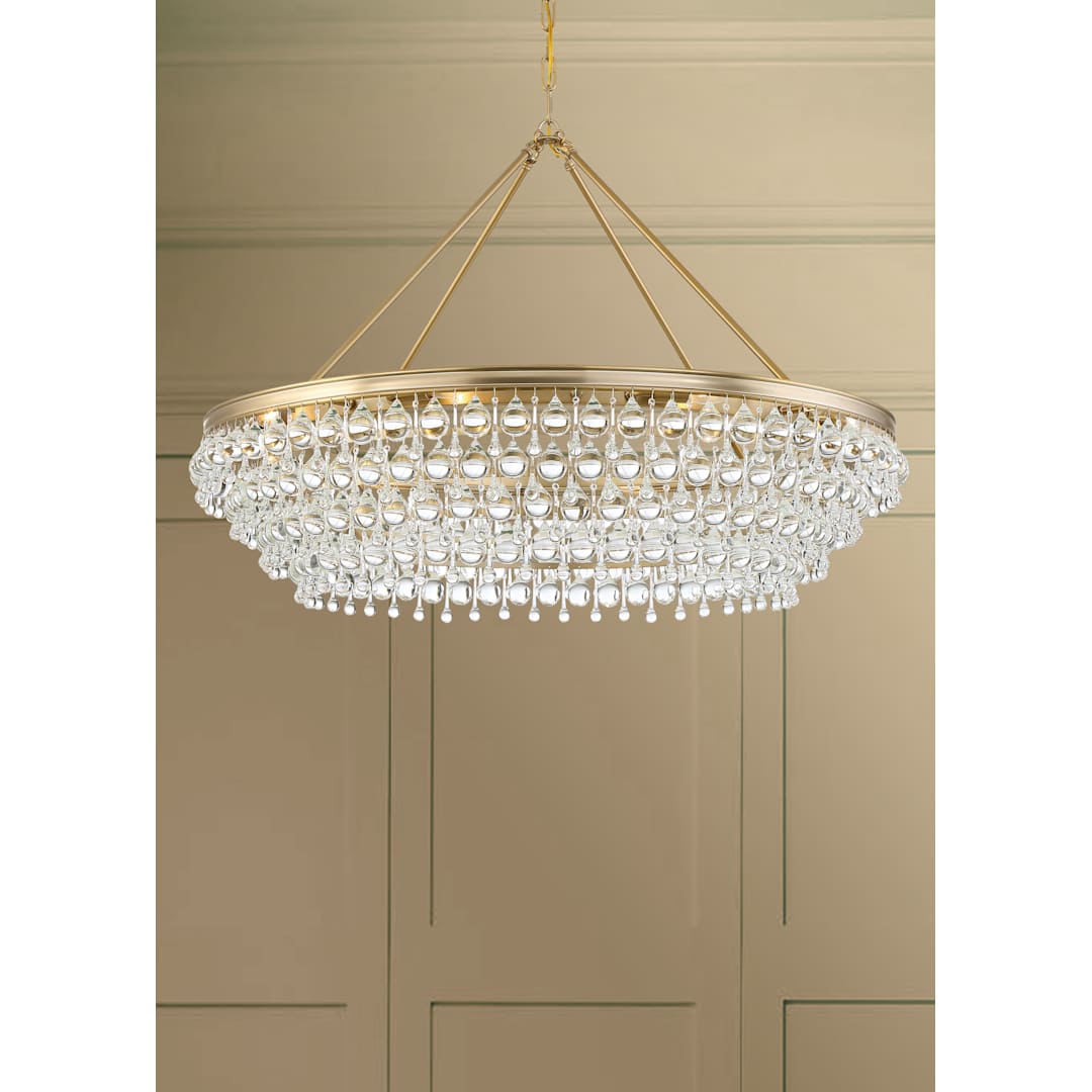 Calypso 8 Light 40" Wide Chandelier with Clear Glass Accents