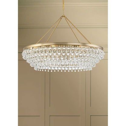 Calypso 8 Light 40" Wide Chandelier with Clear Glass Accents