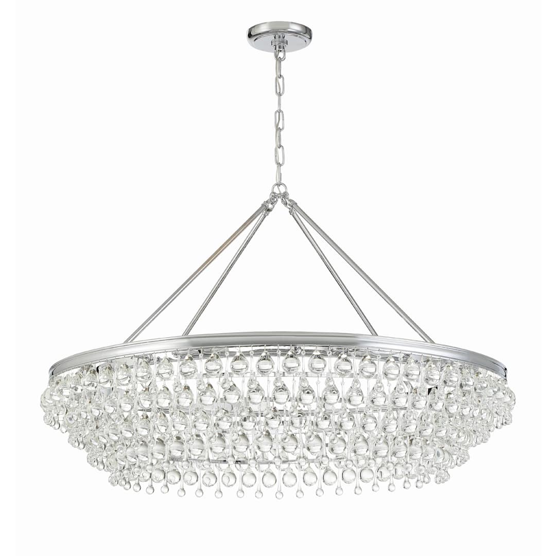 Calypso 8 Light 40" Wide Chandelier with Clear Glass Accents
