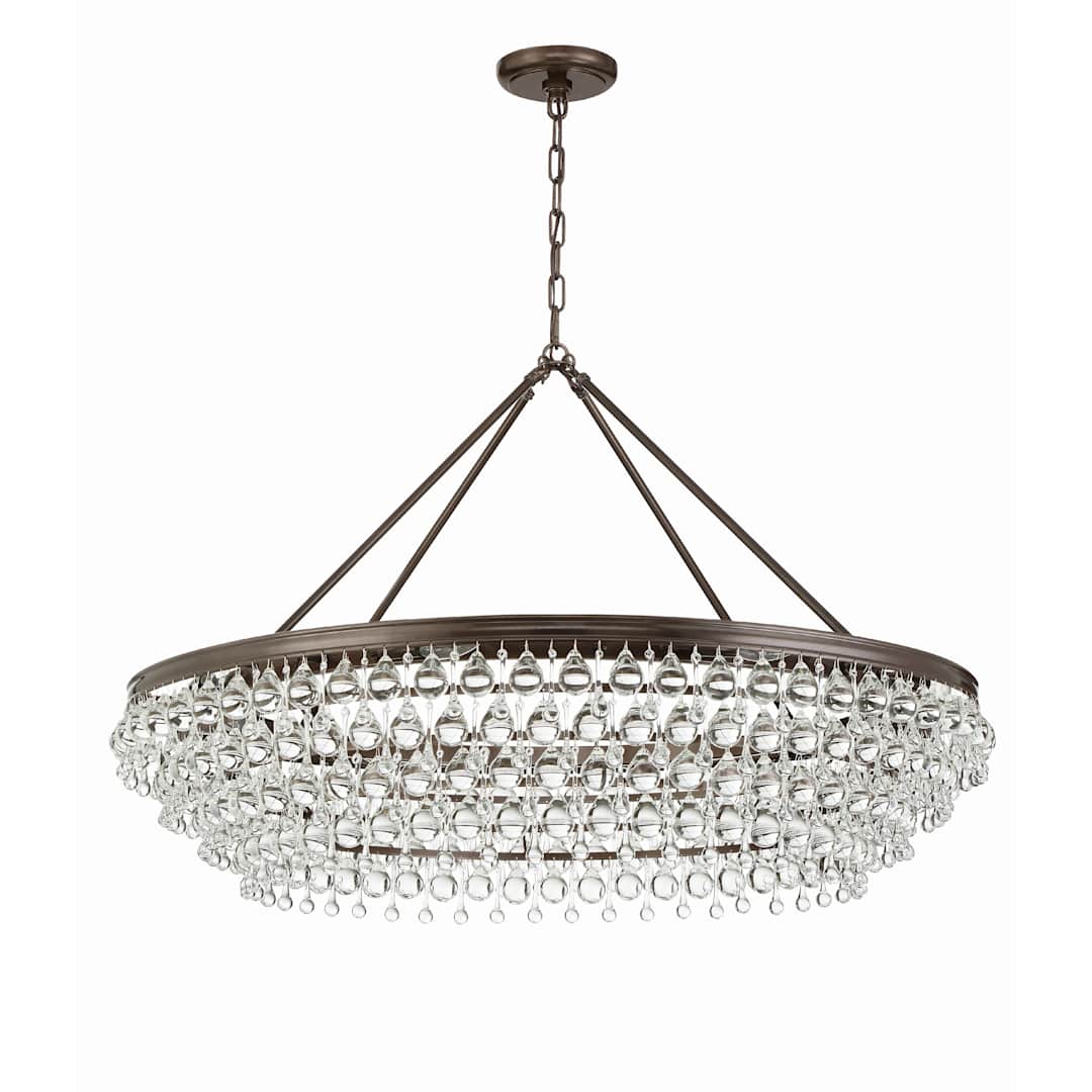 Calypso 8 Light 40" Wide Chandelier with Clear Glass Accents