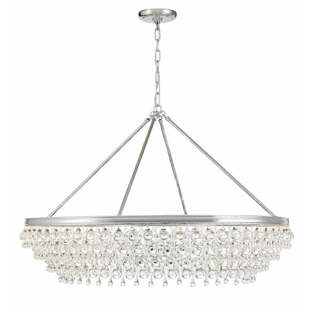 Calypso 8 Light 40" Wide Chandelier with Clear Glass Accents