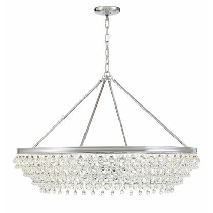 Calypso 8 Light 40" Wide Chandelier with Clear Glass Accents