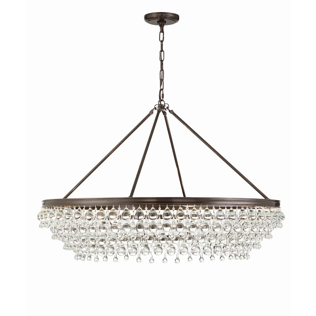 Calypso 8 Light 40" Wide Chandelier with Clear Glass Accents
