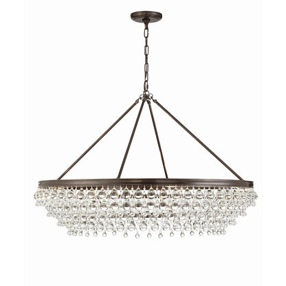Calypso 8 Light 40" Wide Chandelier with Clear Glass Accents