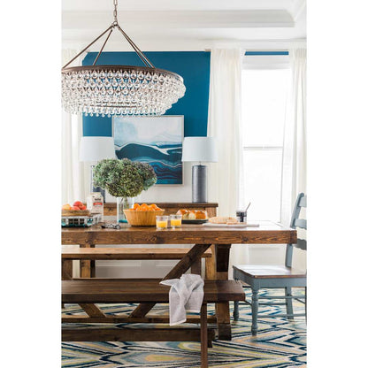 Calypso 8 Light 40" Wide Chandelier with Clear Glass Accents