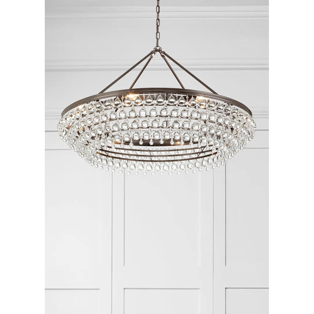 Calypso 8 Light 40" Wide Chandelier with Clear Glass Accents
