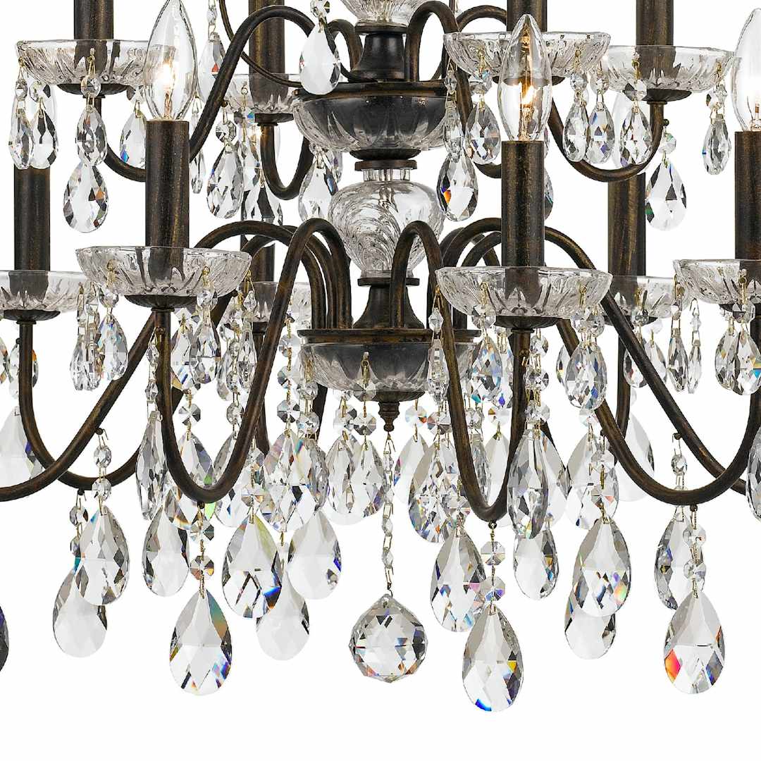 Butler 12 Light 29" Wide Crystal Chandelier with Swarovski Strass Crystal Accents
