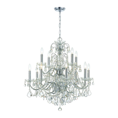 Imperial 12 Light 30" Wide Crystal Chandelier with Swarovski Strass Crystal Accents