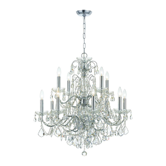 Imperial 12 Light 30" Wide Crystal Chandelier with Swarovski Strass Crystal Accents