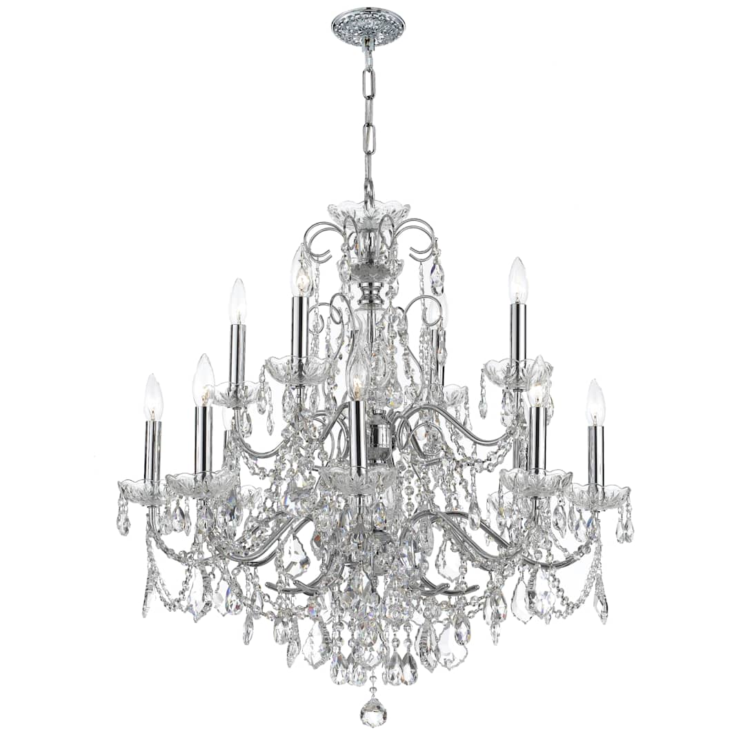 Imperial 12 Light 30" Wide Crystal Chandelier with Swarovski Strass Crystal Accents