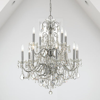 Imperial 12 Light 30" Wide Crystal Chandelier with Swarovski Strass Crystal Accents