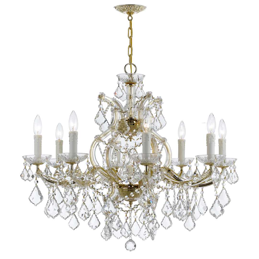 Maria Theresa 9 Light 26" Wide Crystal Chandelier with Swarovski Strass Crystal Accents