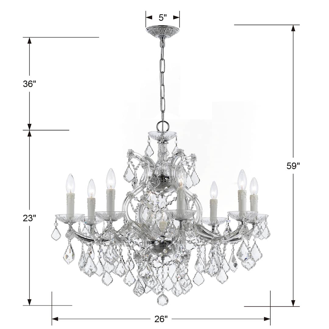 Maria Theresa 9 Light 26" Wide Crystal Chandelier with Swarovski Spectra Crystal Accents