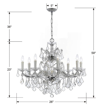 Maria Theresa 9 Light 26" Wide Crystal Chandelier with Swarovski Spectra Crystal Accents