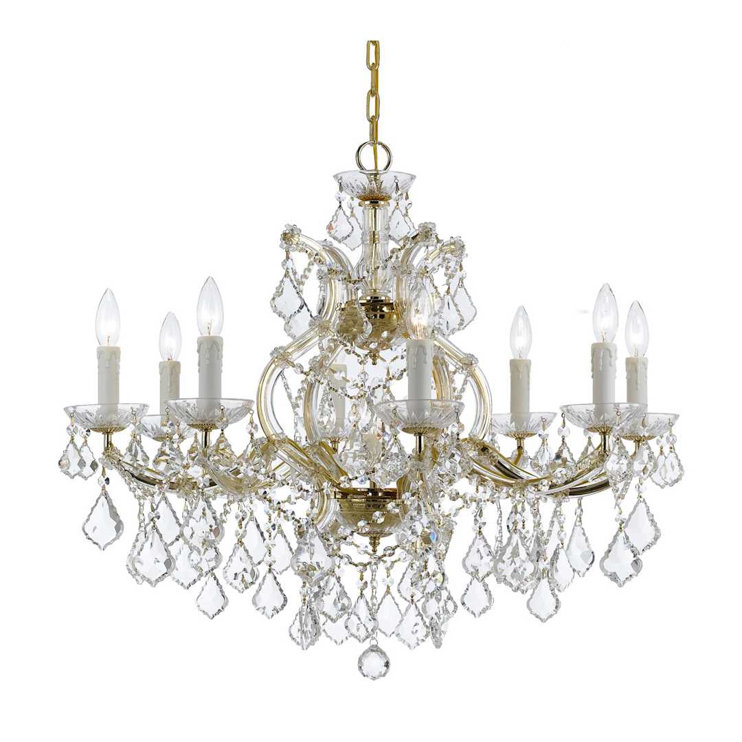 Maria Theresa 9 Light 26" Wide Crystal Chandelier with Swarovski Strass Crystal Accents