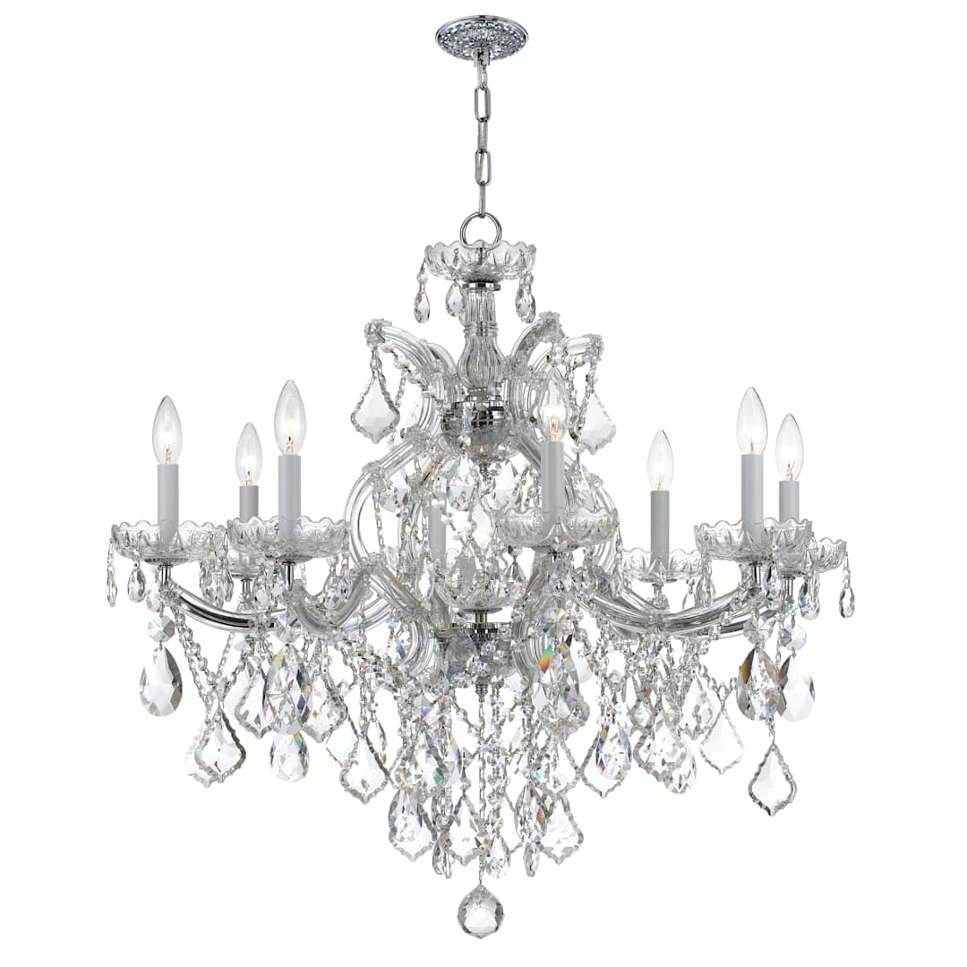 Maria Theresa 9 Light 28" Wide Crystal Chandelier with Swarovski Strass Crystal Accents