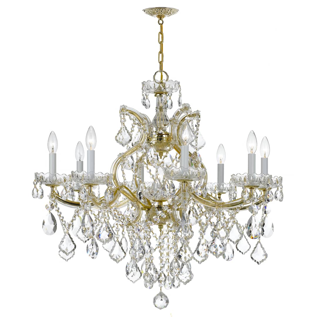Maria Theresa 9 Light 28" Wide Crystal Chandelier with Swarovski Strass Crystal Accents