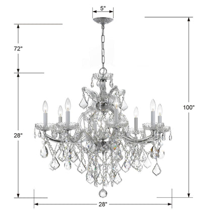 Maria Theresa 9 Light 28" Wide Crystal Chandelier with Swarovski Spectra Crystal Accents