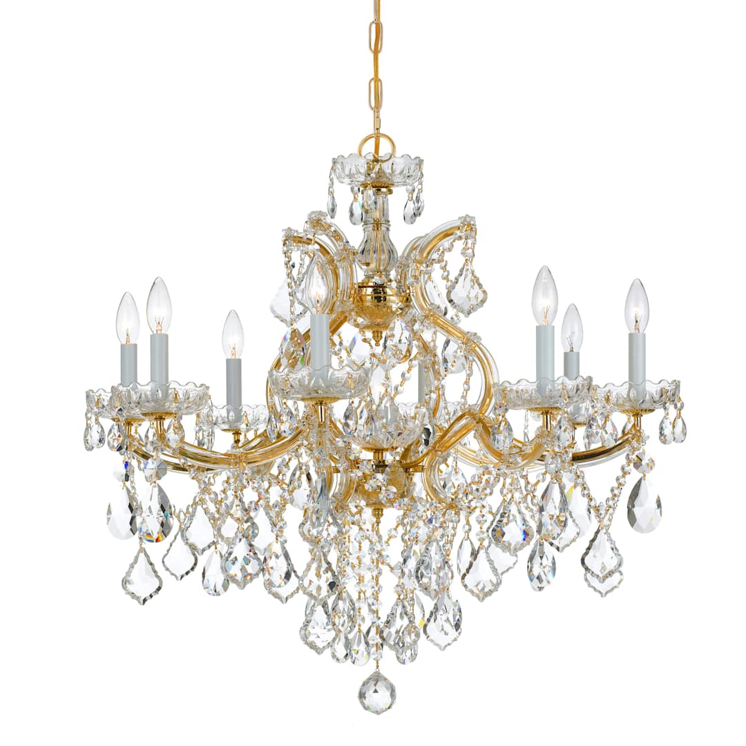 Maria Theresa 9 Light 28" Wide Crystal Chandelier with Swarovski Strass Crystal Accents