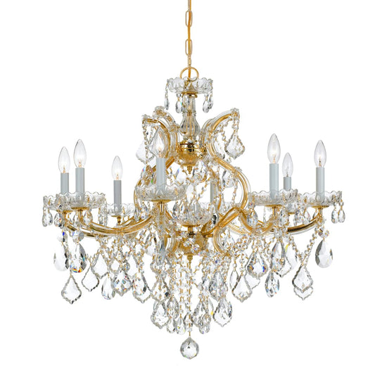 Maria Theresa 9 Light 28" Wide Crystal Chandelier with Swarovski Strass Crystal Accents