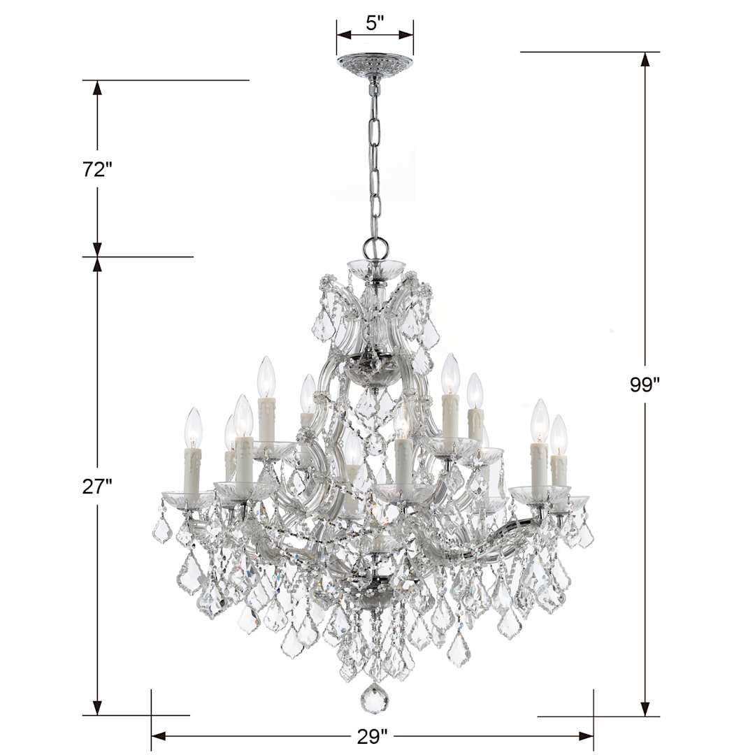 Maria Theresa 13 Light 29" Wide Crystal Chandelier with Swarovski Spectra Crystal Accents