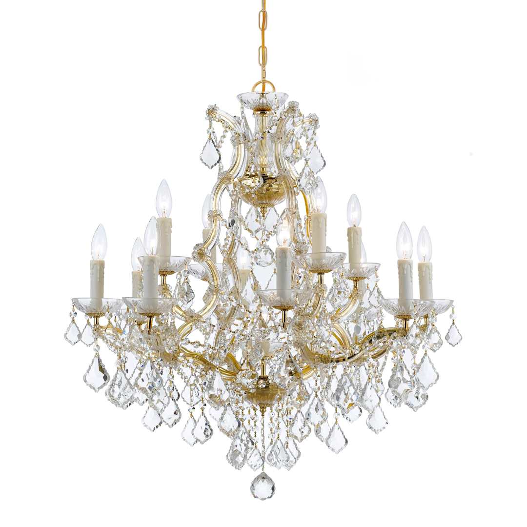 Maria Theresa 13 Light 29" Wide Crystal Chandelier with Swarovski Strass Crystal Accents