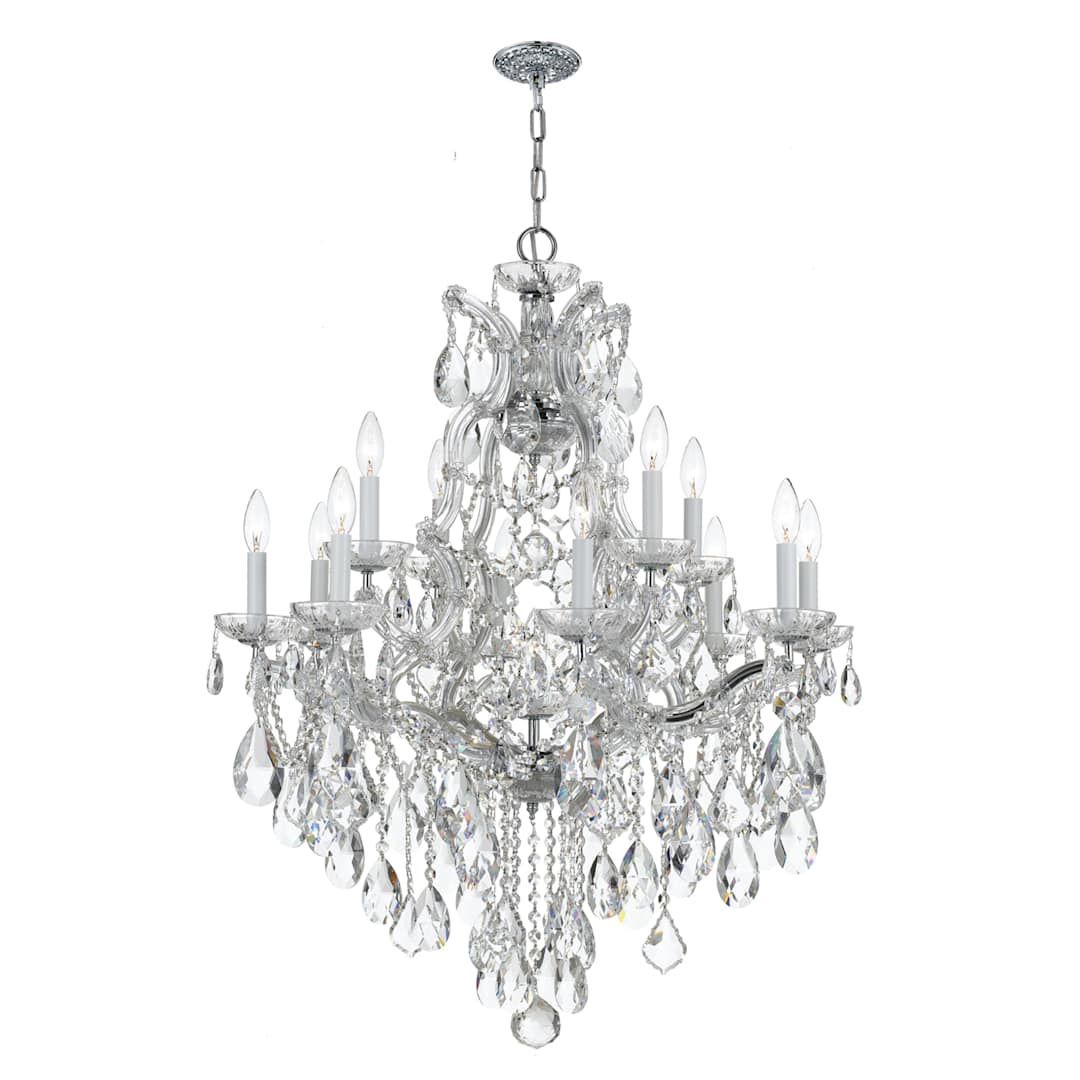 Maria Theresa 13 Light 28" Wide Crystal Chandelier with Swarovski Strass Crystal Accents