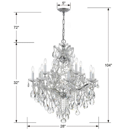 Maria Theresa 13 Light 28" Wide Crystal Chandelier with Swarovski Spectra Crystal Accents