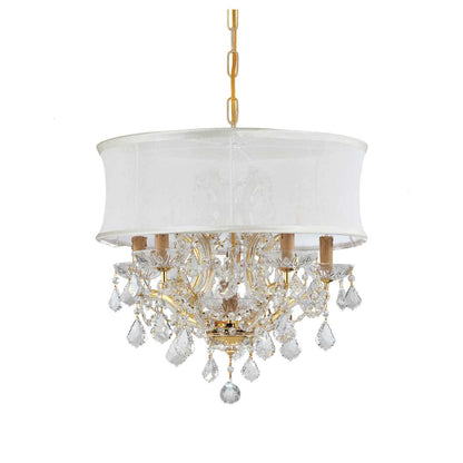 Brentwood 6 Light 20" Wide Crystal Drum Chandelier with Swarovski Strass Crystal Accents