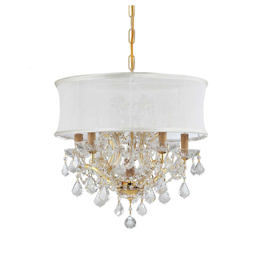Brentwood 6 Light 20" Wide Crystal Drum Chandelier with Swarovski Strass Crystal Accents